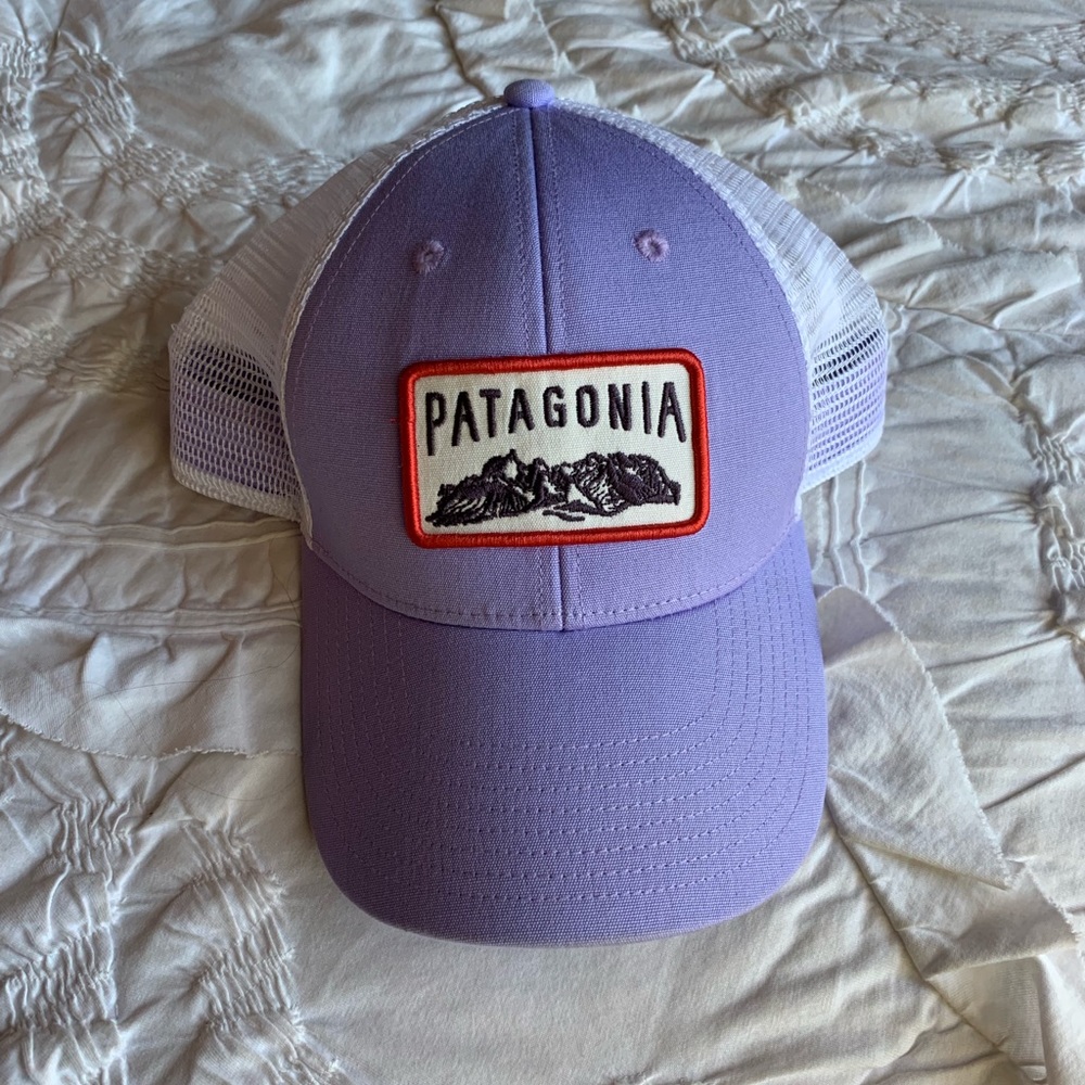 Lavender Patagonia trucker hat